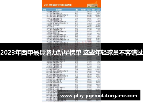 2023年西甲最具潜力新星榜单 这些年轻球员不容错过