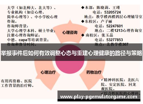举报事件后如何有效调整心态与重建心理健康的路径与策略