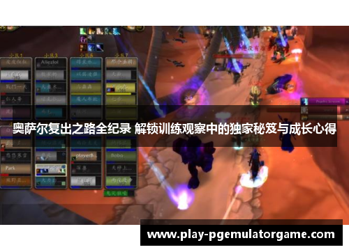 奥萨尔复出之路全纪录 解锁训练观察中的独家秘笈与成长心得